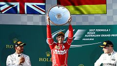 Sebastian Vettel y Ferrari se imponen en el primer GP de Fórmula 1 de la temporada