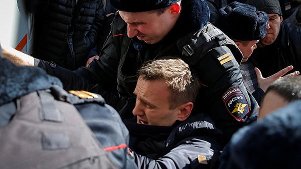 Navalny arrestato nel corso di una protesta nel centro di Mosca Navalny arrestato nel corso di una protesta nel centro di Mosca