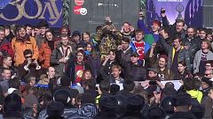 Proteste gegen die Regierung in Moskau