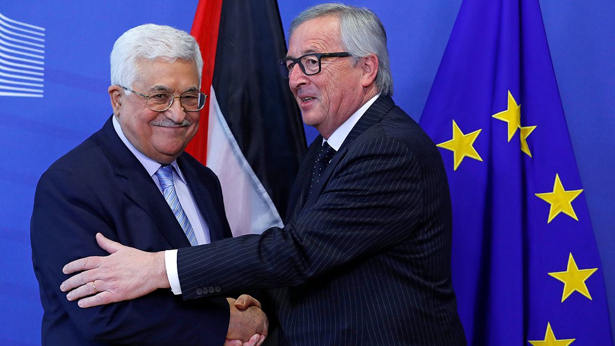 Palestinian Authority president meets senior EU figures in Brussels