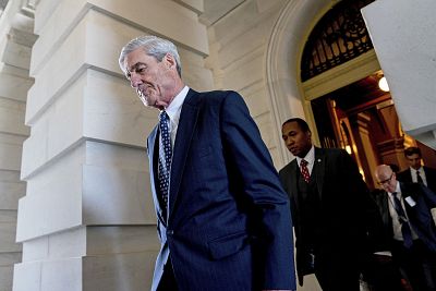 Former FBI Director Robert Mueller, the special counsel probing Russian interference in the 2016 election, departs Capitol Hill following a closed door meeting on June 21, 2017, in Washington.