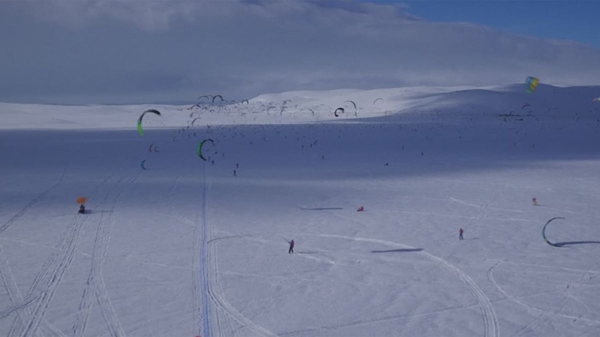 Schneekiten: Nur acht kamen durch