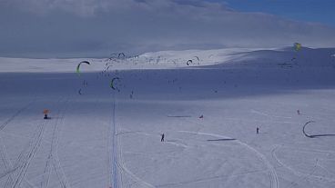 A maior corrida de "snowkites" da Noruega