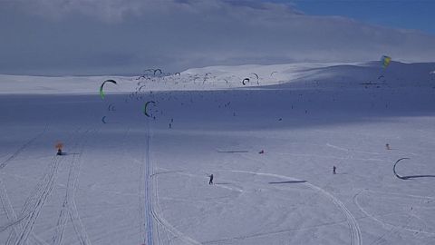 Schneekiten: Nur acht kamen durch