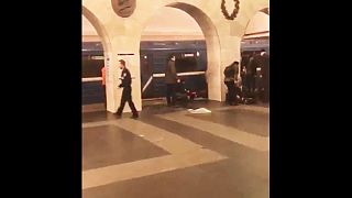 Amateur video purports to show the moments after St Petersburg metro blast