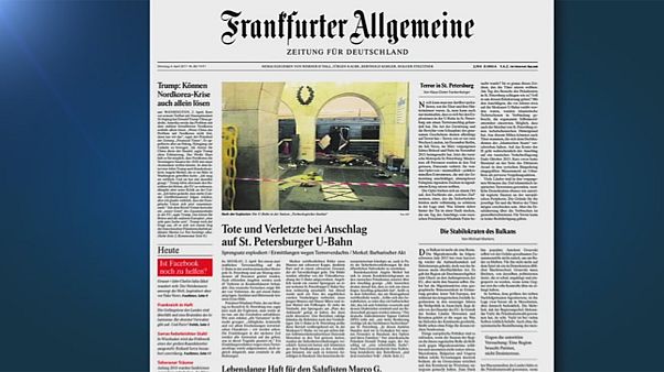 L'attentat de Saint-Pétersbourg en une des quotidiens L'attentat de Saint-Pétersbourg en une des quotidiens