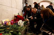 سوگواری به یاد قربانیان انفجار سن پترزبورگ