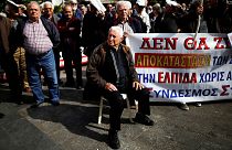Elderly Greeks protest against more pension cuts