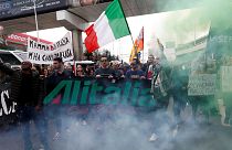 Huelga de trabajadores de Alitalia contra el plan industrial