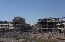 Drónfelvétel a moszuli pusztításról