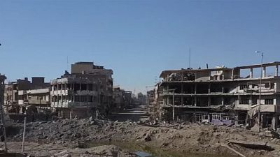 Drónfelvétel a moszuli pusztításról