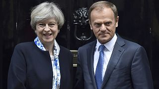 Brexit: Tusk and May in 'friendly' meeting