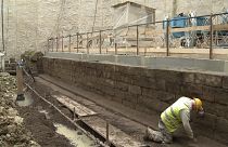 Descubren un antiguo acueducto en las obras del metro de Roma
