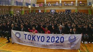 Japon öğrenciler olimpiyatlara hazır