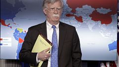 Image: National Security Adviser John Bolton at a press briefing at the Whi
