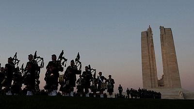 Homenaje a los soldados canadienses caídos en la batalla de Vimy hace 100 años