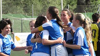 The champion chicas: girls' team wins boys' football league in Spain