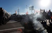 Violence in Buenos Aires as police and strikers clash