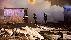 Flüchtlingslager in Frankreich abgebrannt