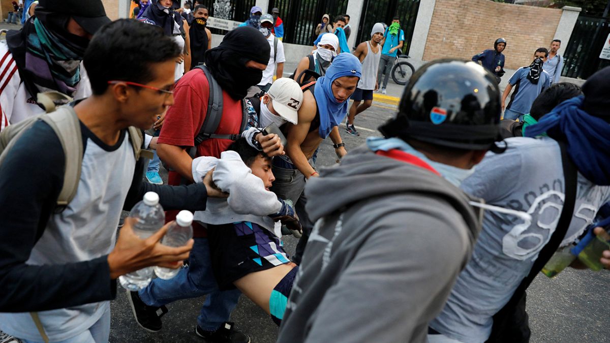 Венесуэла. Слезоточивый газ для разгона протестующих
