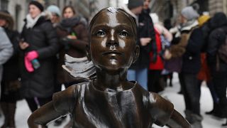 Seeing red, sculptor of NYC's famous bull says "Fearless Girl" tramples his rights