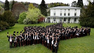 Charlie Chaplin lookalikes set 'world record' in Switzerland