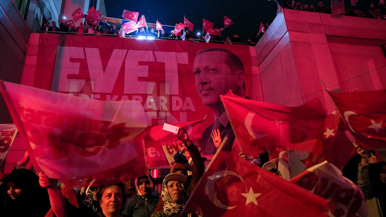 Erdogan claims victory in Turkey referendum