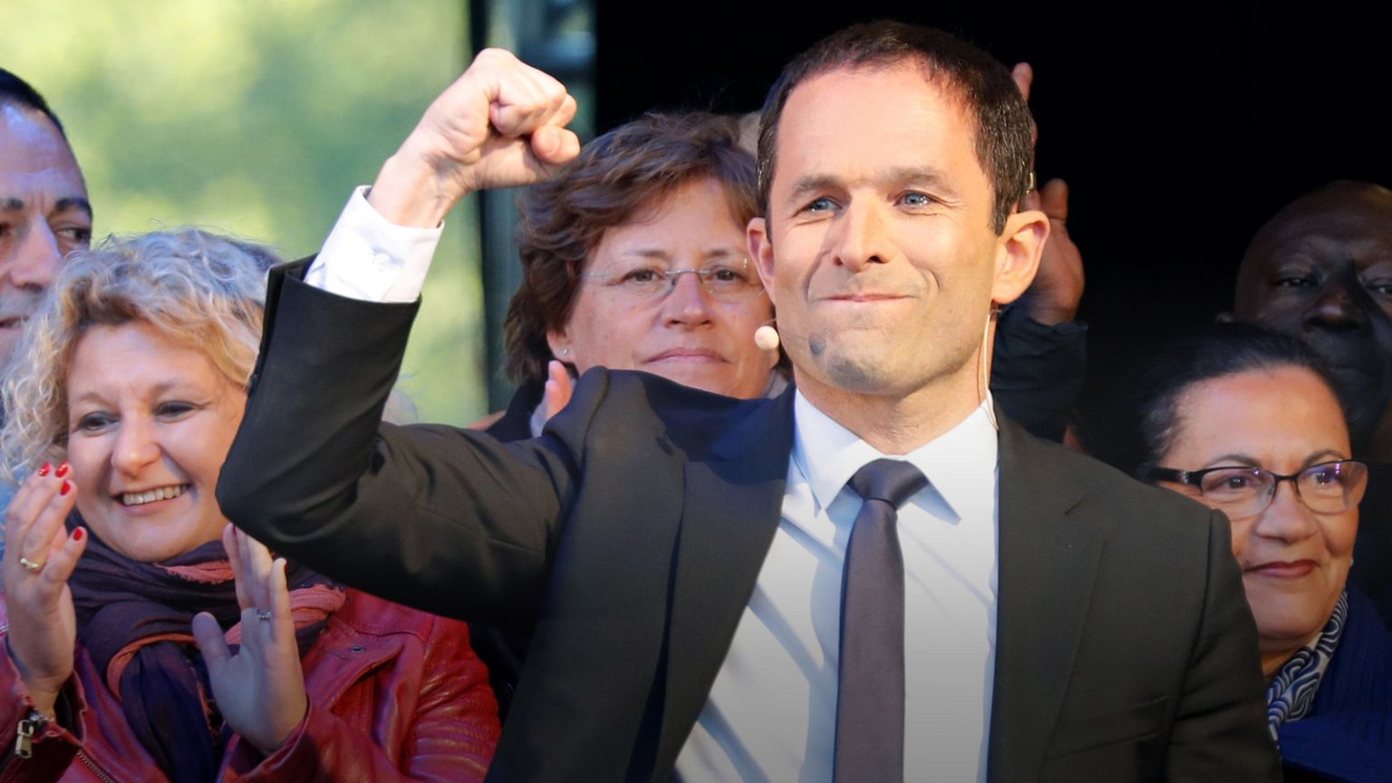 Benoit Hamond, aki komoly hendikeppel indult