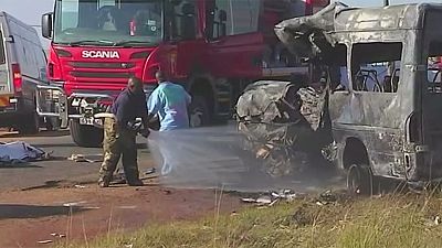 South Africa bus crash kills 19 children