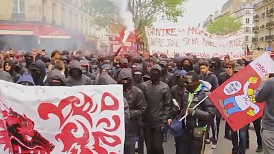 أعمال عنف تتخلل مظاهرة عمالية في باريس