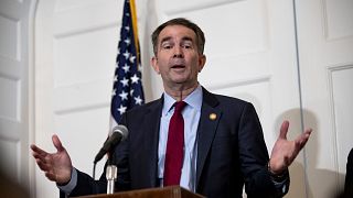Image: Virginia Governor Ralph Northam speaks at a press conference in Rich