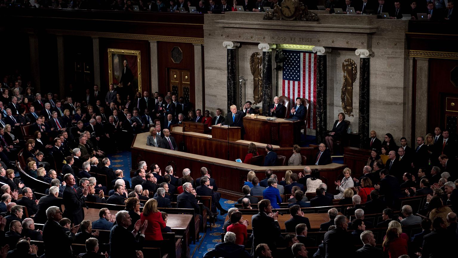 Image: Trump speaks during the 2018 State of the Union address