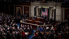 Image: Trump speaks during the 2018 State of the Union address
