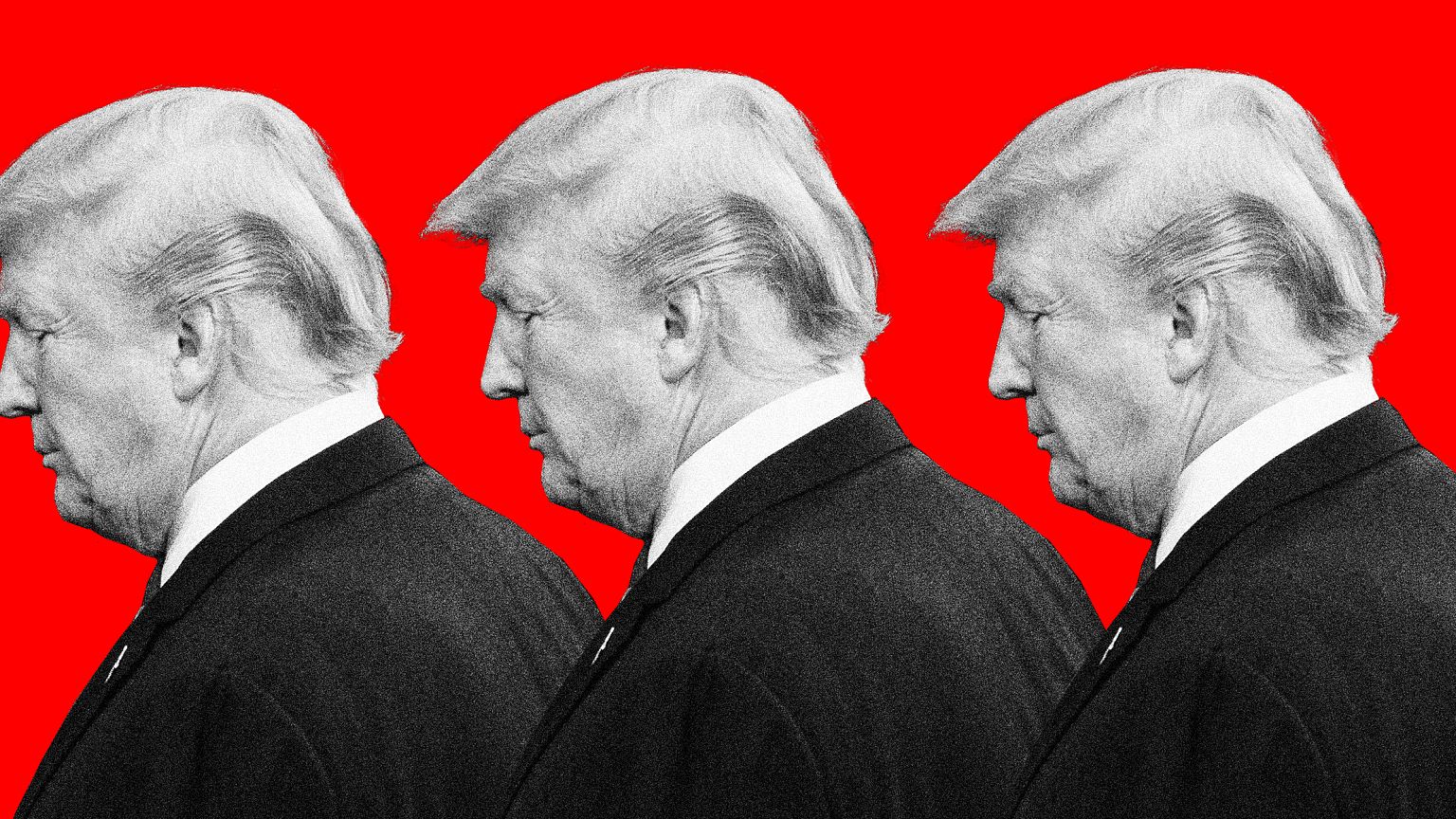 Photo illustration of Donald Trump.