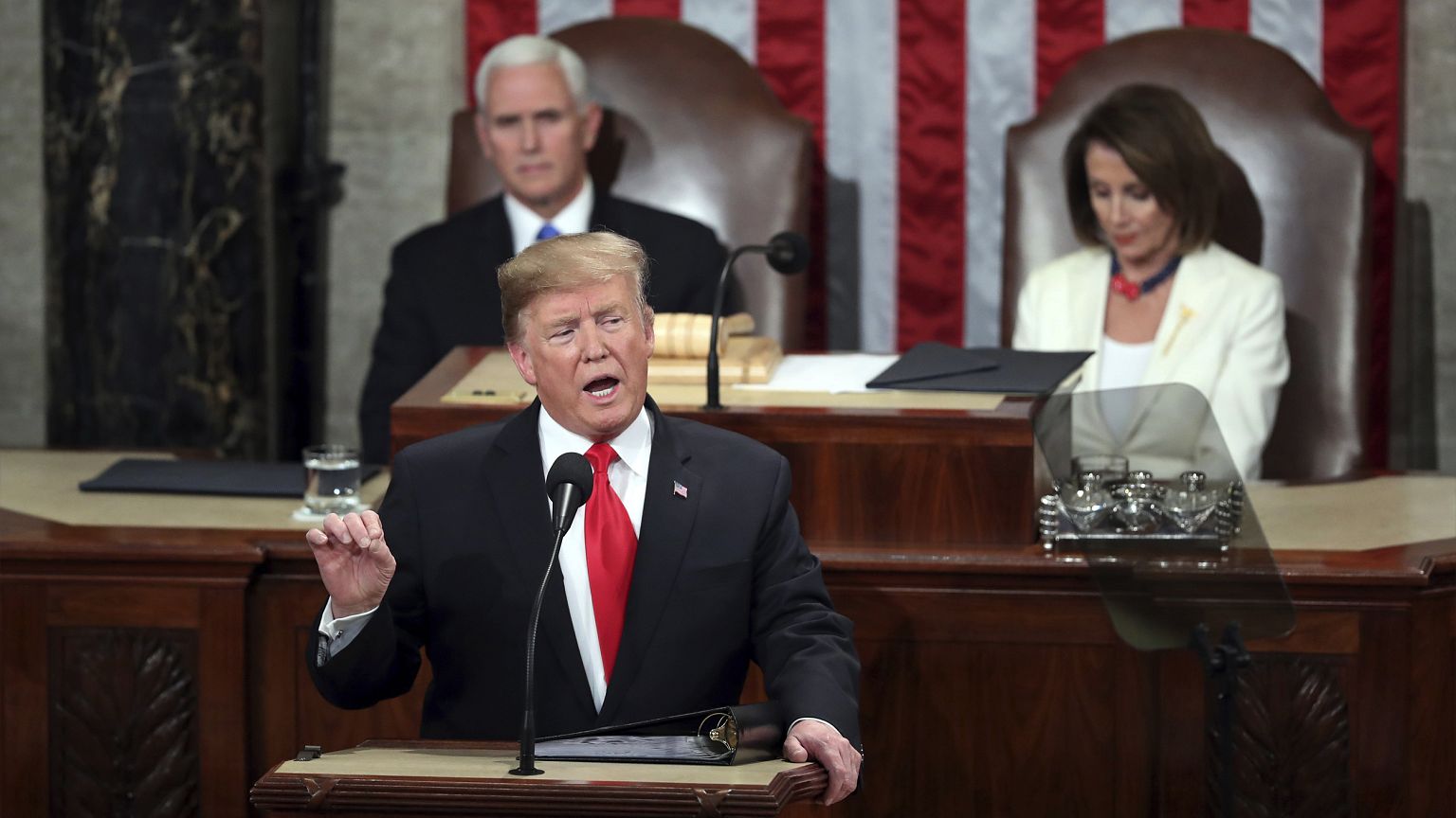 Image: Donald Trump, Mike Pence, Nancy Pelosi