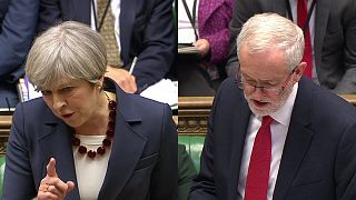 May and Corbyn clash over Brexit in final PMQ session