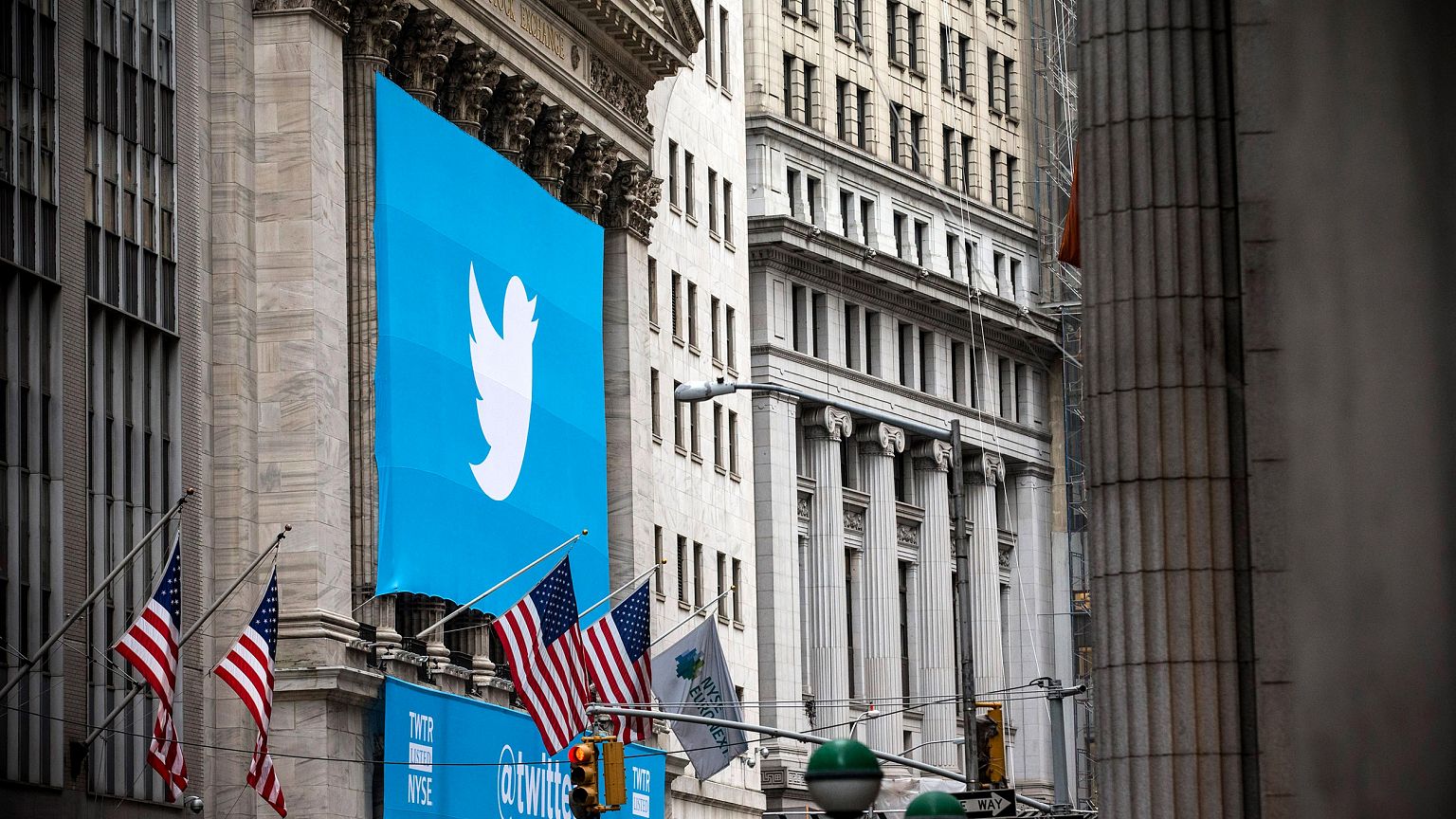 Image: A banner for Twitter on the New York Stock Exchange on Nov. 7, 2013.