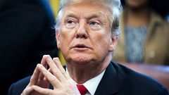 Image: President Donald Trump in the Oval Office on Feb. 7, 2019.
