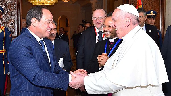 Visite sous haute sécurité du pape en Egypte Visite sous haute sécurité du pape en Egypte