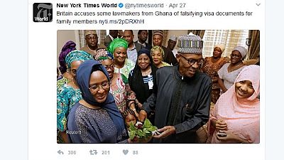 Nigerians slam New York Times for linking Buhari to Ghana MPs visa fraud