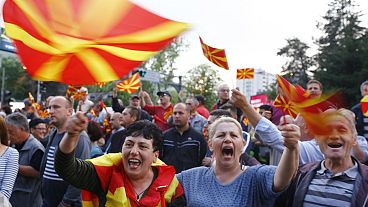 Манифестация в Скопье с требованием досрочных выборов