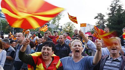 Манифестация в Скопье с требованием досрочных выборов