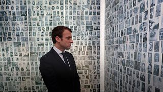 Macron visita memoriais do Holocausto