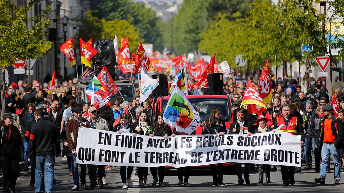 Dia do Trabalhador em França une sindicatos contra Marine Le Pen