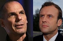 El exministro de Finanzas griego Yanis Varoufakis "vota" por Macron