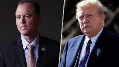 Image: Rep. Adam Schiff, D-Calif., and President Donald Trump.