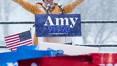 Image: Sen. Amy Klobuchar, D-Minn., announces her candidacy for president i