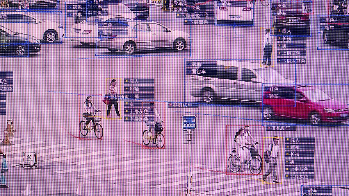 Image: SenseVideo pedestrian and vehicle recognition system at the company'