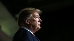 Image: President Donald Trump pauses during a rally at El Paso County Colis