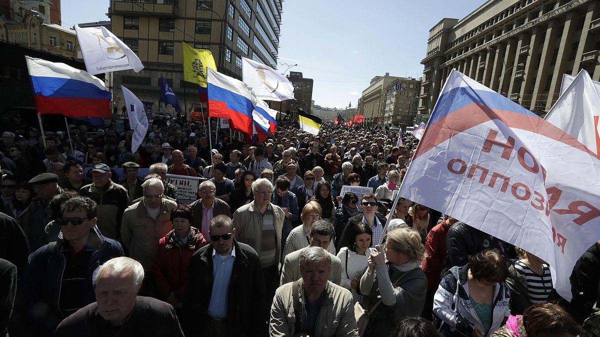 احياء الذكرى 5 لاحتجاجات ساحة بولوتنايا في موسكو